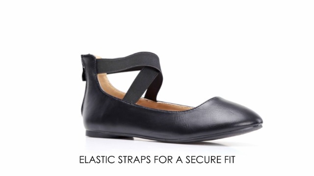 Ballerina Flats with Elastic Straps