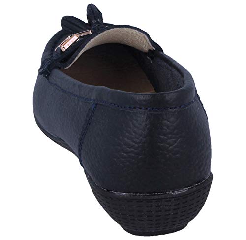 Leather Flat Loafer Casual Comfy Work Shoes