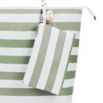 Extra Large Waterproof Beach Tote with Pockets