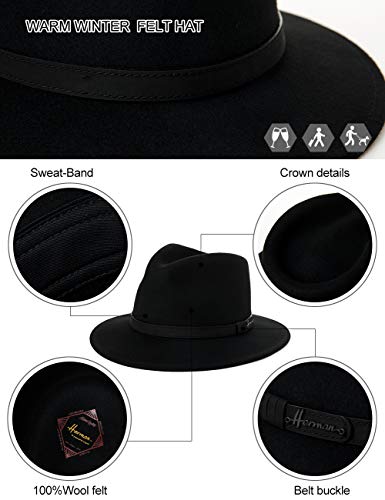Stylish Wool Fedora Hat: Wide Brim, Trilby Fashion