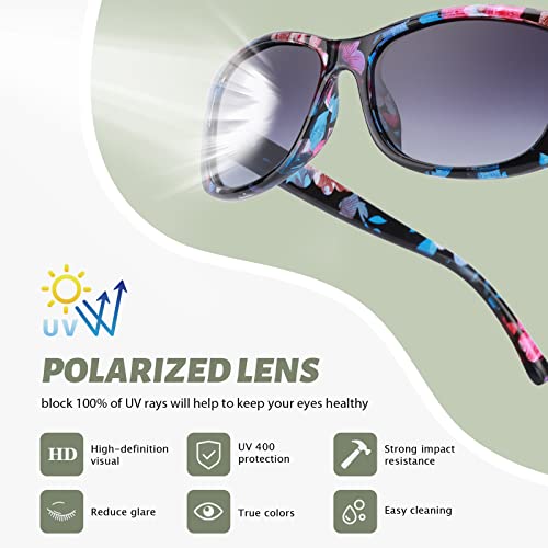 Polarised Rectangular Sunglasses with UV Protection