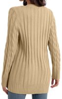 Long Chunky Knit Cardigan with Pockets