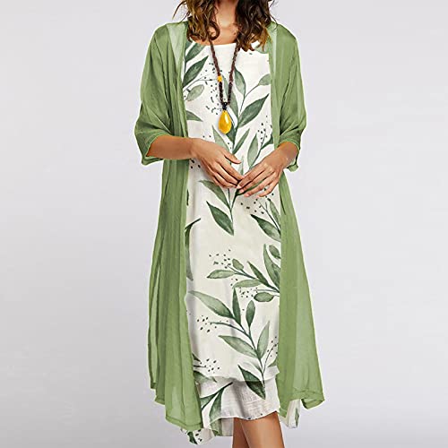 Casual Floral Print Chiffon Dress
