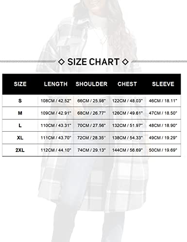 Casual Wool Blend Plaid Shirt Jacket