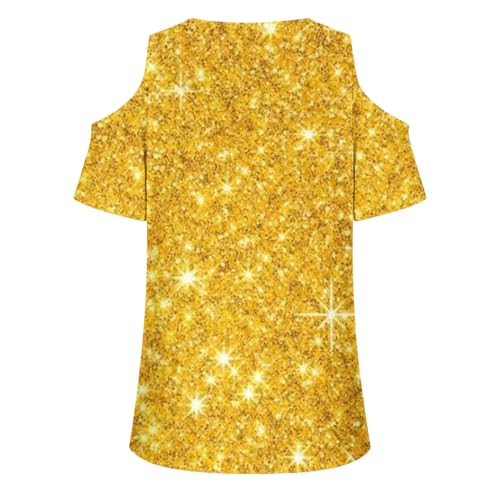 Cold Shoulder Floral V-Neck Short Sleeve Top