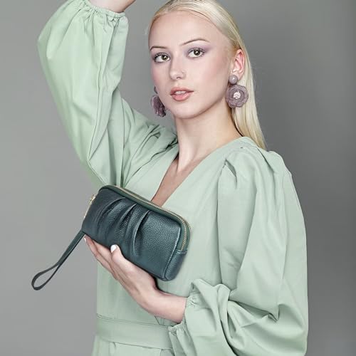 Ruched Wristlet Wallet with Strap