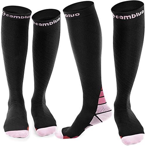 Compression Socks 2 Pairs for Calf & Ankle Support