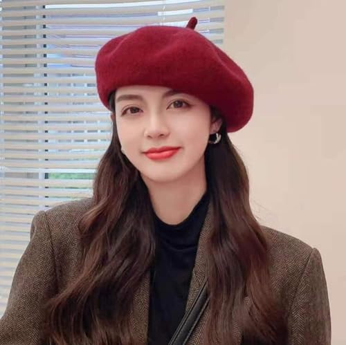 Wool Beret - Claret