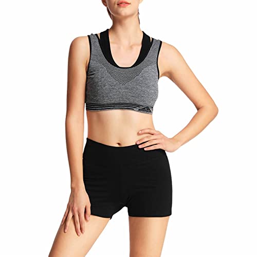 High Waisted Yoga Gym Shorts Black