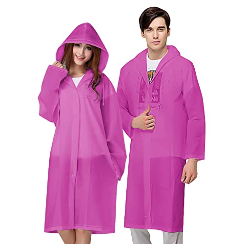 Waterproof Adult Poncho, 2PCS, Reusable, with Hoods
