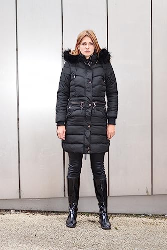 Quilted Hooded Winter Parka - Fleece Lined