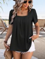 Square Neck Puff Sleeve Blouse