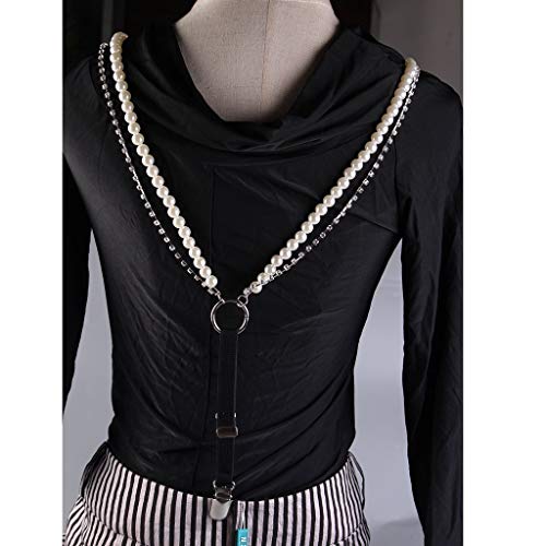 Y-Shape Elastic Braces with Beads, Black