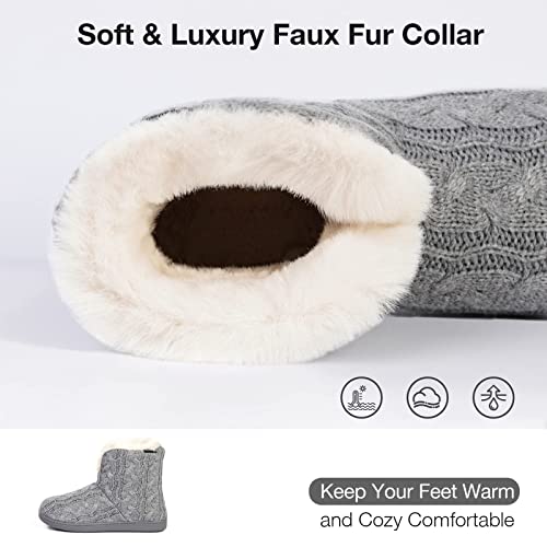 Cable Knit Memory Foam Slippers