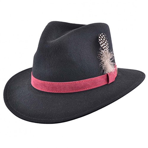 Wool Felt Crushable Fedora Hat
