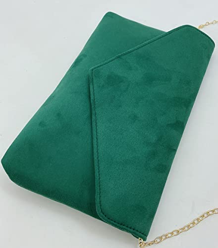 Faux Suede Clutch Bag