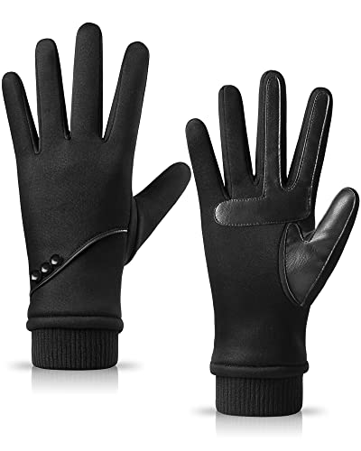 HOLDINA Waterproof Winter Gloves for Women with Touchscreen