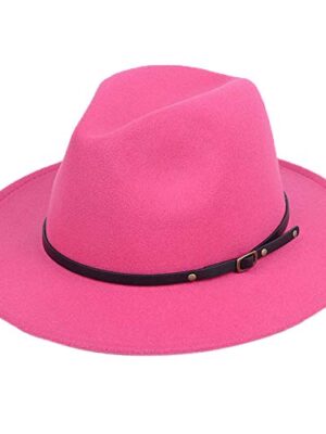 Wide Brim Fedora with Belt Buckle