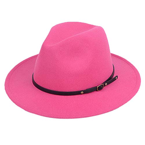 Wide Brim Fedora with Belt Buckle