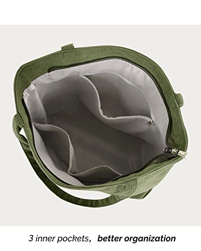 Corduroy Tote Bag - Green