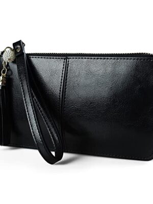 Leather Wristlet Bag