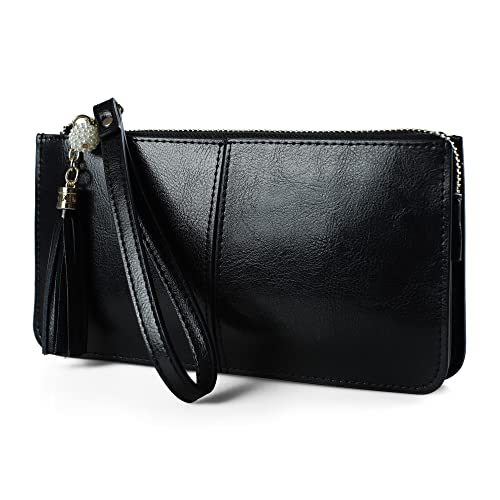 Leather Wristlet Bag