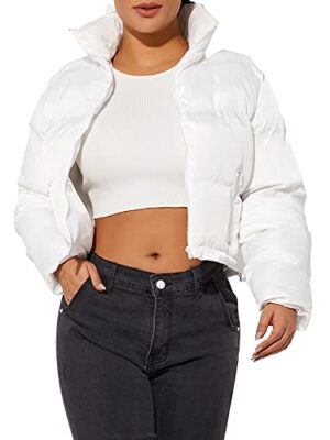 Lightweight Winter Crop Puffer Jacket