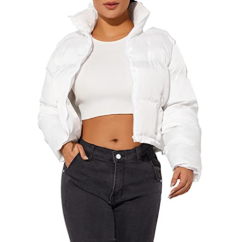 Lightweight Winter Crop Puffer Jacket