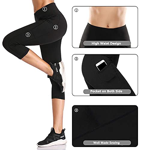 High Waist 3/4 Length Yoga Leggings