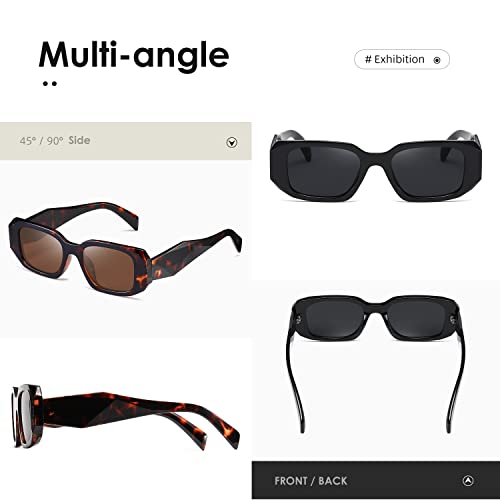Rectangle Retro Sunglasses Vintage Square