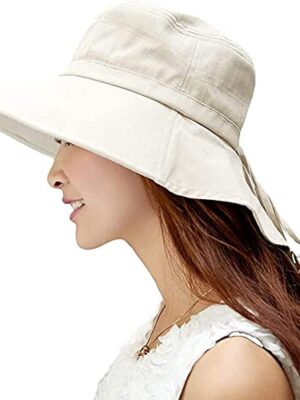 UPF 50 Wide Brim Cotton Sun Hat