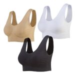 3-Pack Seamless Sports Bra with Removable Pads