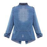 Casual Cropped Denim Jacket, Plus Size S-5XL