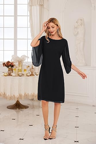 Summer Chiffon 3/4 Sleeve Dress