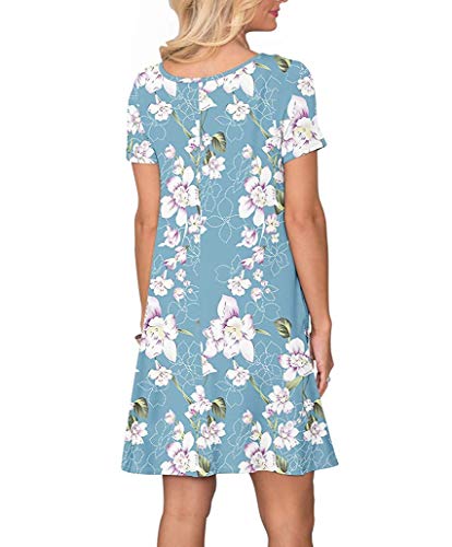 Summer Casual T-Shirt Dress with Pockets