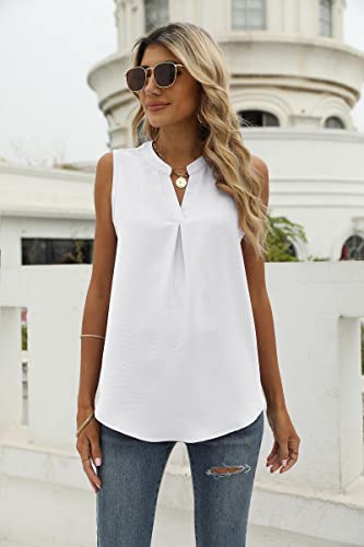 Chiffon V Neck Sleeveless Summer Top