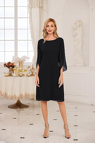 Summer Chiffon 3/4 Sleeve Dress