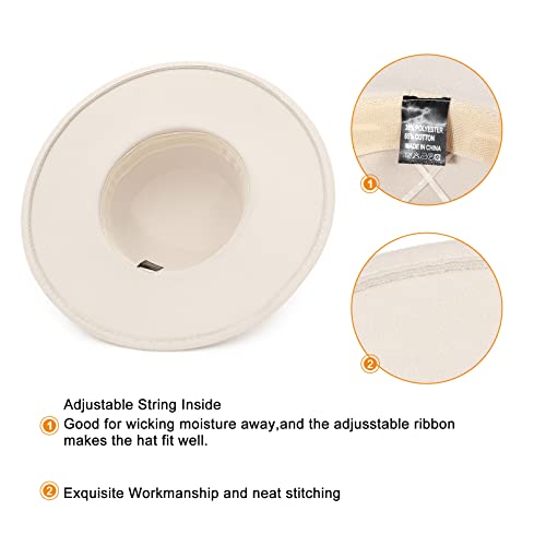 Wide Brim Fedora Hat for Men