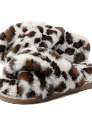 Fluffy Cross Band House Slippers