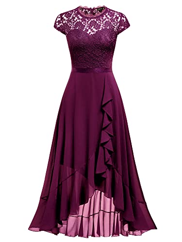 Elegant Floral Lace Maxi Dress