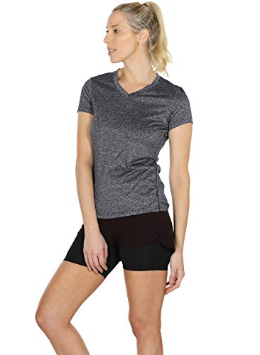 Workout V-Neck Short-Sleeve Tops, 3 Pack