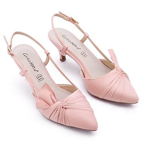 Kitten Heel Slingback Pumps