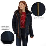 Quilted Winter Puffer Coat with Faux Fur Hood