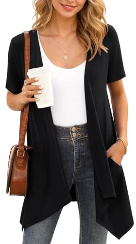 Short Sleeve Summer Cardigan with Pocket