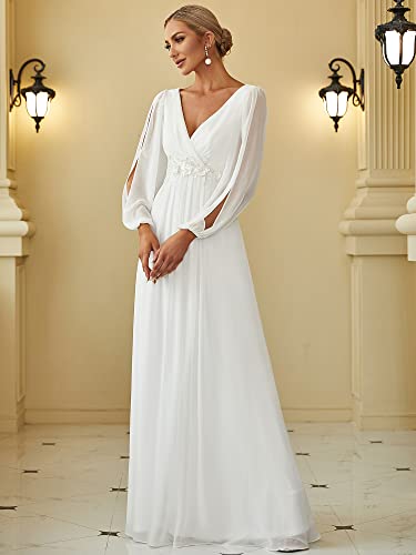 Elegant A-Line V-Neck Bridesmaid Dress