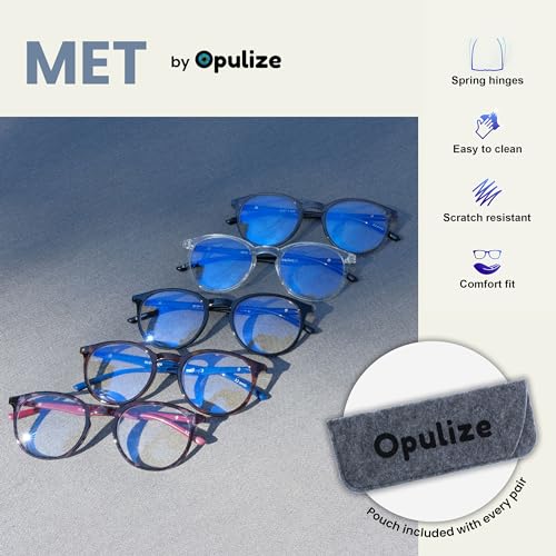 OPULIZE Blue Light Blocking Glasses Slim Round Frame