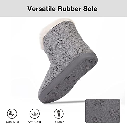 Cable Knit Memory Foam Slippers