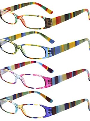 Reading Glasses 4 Pairs Spring Hinge