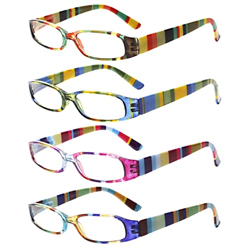 Reading Glasses 4 Pairs Spring Hinge