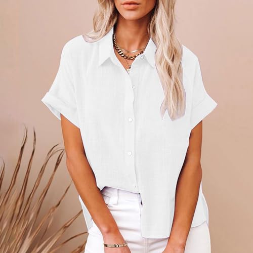 Cotton Linen Casual Button Down Shirt